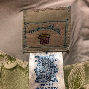 Glittery green dress for girl.